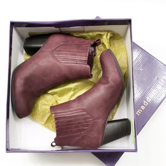 Madden Girl Davina burgundy ankle bootie - Picture 9 of 11